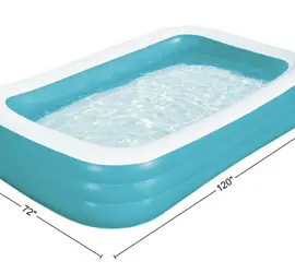 Bluescape 10ft Family Inflatable Swimming Pool, Rectangular