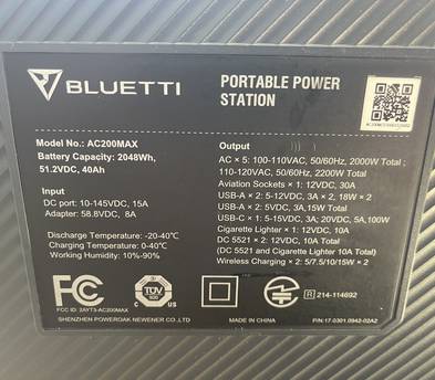 BLUETTI AC200max Solar Generator 2048wh