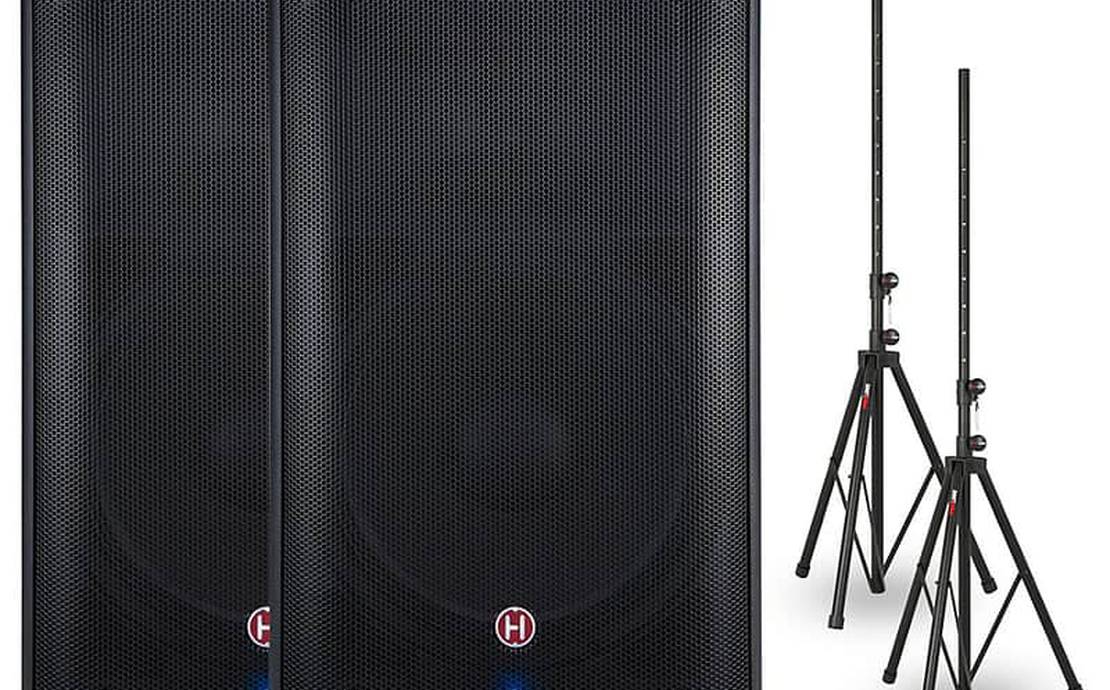 Harbinger VARI V2212 speakers + stands