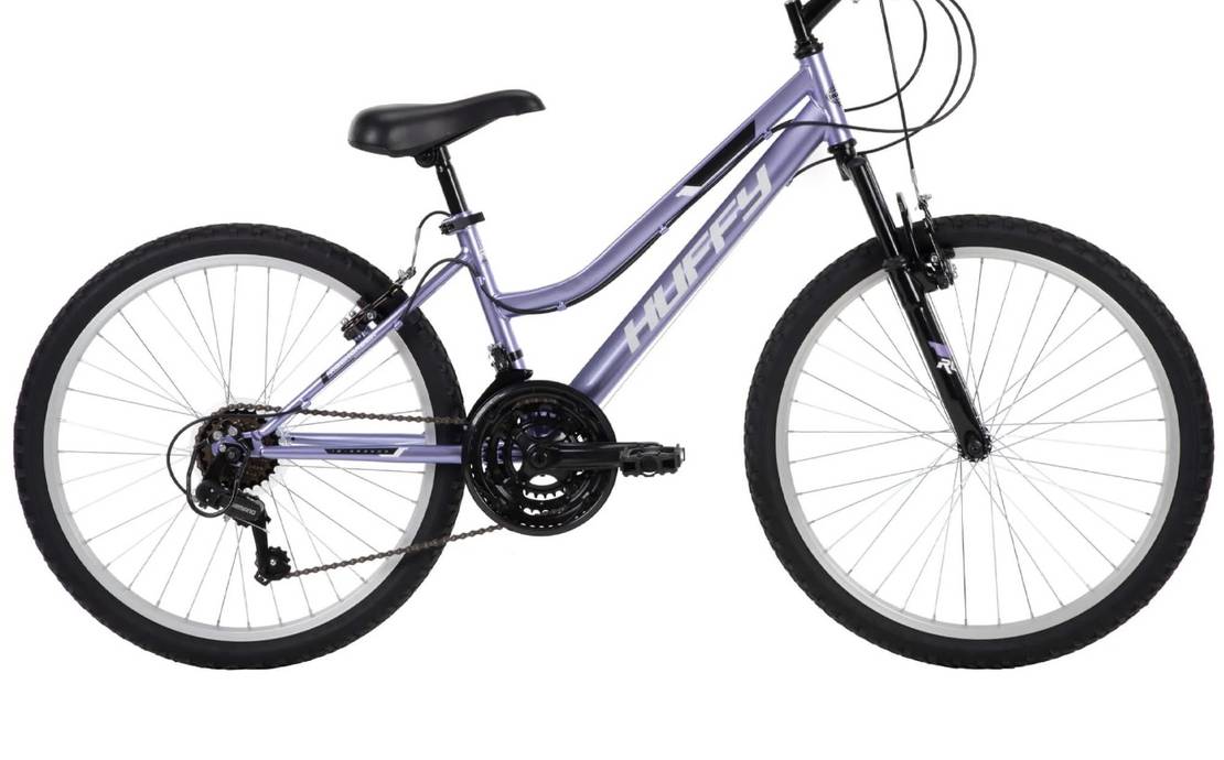 Huffy Rock Creek 24" Mountain Bike, 18-Speed Shimano,  All-Terrain Tires, Purple