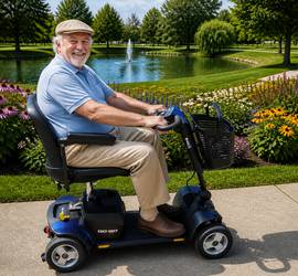 Pride Go-Go Sport Lightweight Mobility Scooter Rental – Easy & Comfortable Exploring in Calgary!