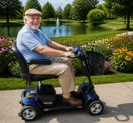 Pride Go-Go Sport Lightweight Mobility Scooter Rental – Easy & Comfortable Exploring in Calgary!