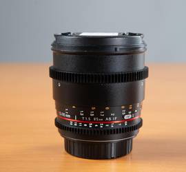 Rokinon EF 85mm T1.5 Cinema lens for EF Mount Cameras
