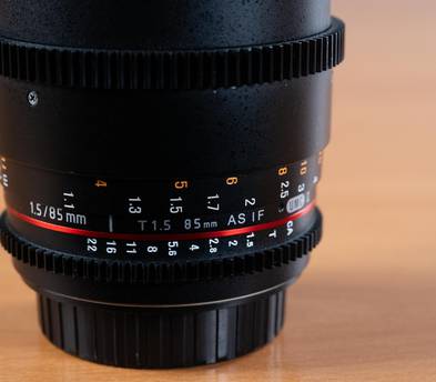 Rokinon EF 85mm T1.5 Cinema lens for EF Mount Cameras