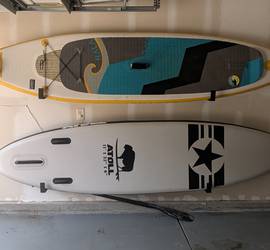 Atoll Inflatible Stand-up Paddleboard with gear