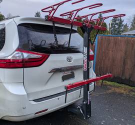 Velocirax 4 mountain bike vertical hitch rack