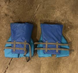 2x Universal Adult Size Life Vests (Type III) for Floatation