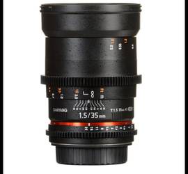 SAMYANG 35MM T1.5 VDSLRII CINE LENS FOR CANON EF