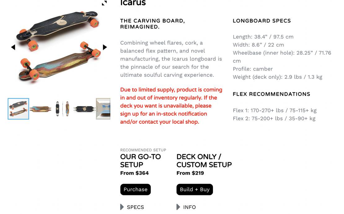 Loaded Longboard - Icarus