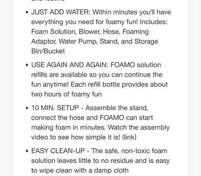 Foam machine
