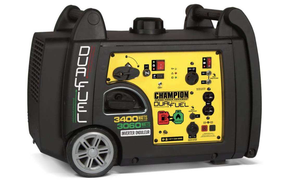 Champion 3400W Electric Start Dual Fuel Inverter - For RV and Food Trailer