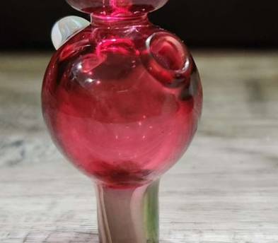 Kilo Glass Recycler "Kilocycler" (Gold Ruby & Cane) w/ Bubble Cap & Peli Case