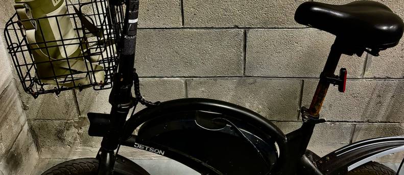 Folding jetson e bike 14 inch tires with folding basket