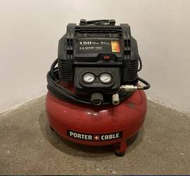 Porter Cable 150 PSI Compressor with Accessories and Pneumatic Tools