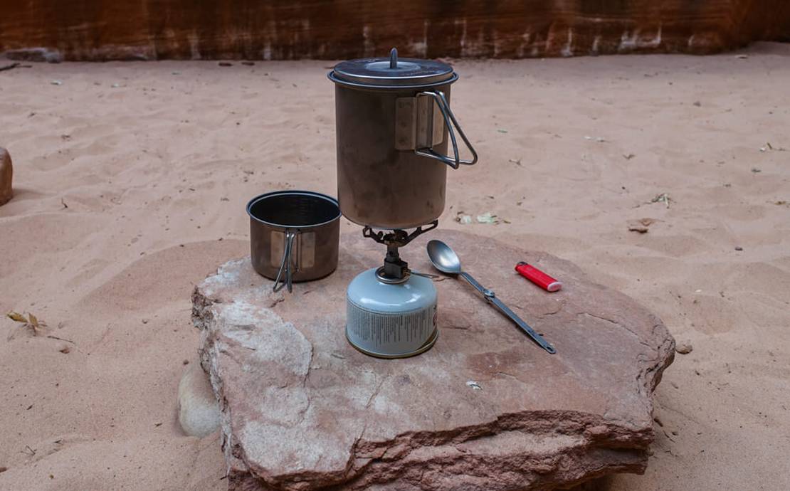 Snow Peak Titanium Mini Solo Backpacking Cookware