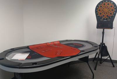 Poker Table + Electric Dartboard