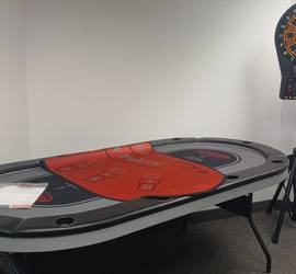 Poker Table + Electric Dartboard