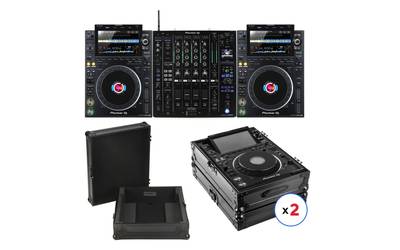 2x Pioneer CDJ-3000 + DJM-A9 Mixer with Flight Cases