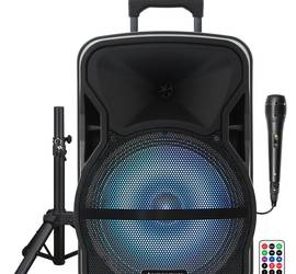 12" Party Speaker With LED Lights, Mic & Remote