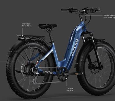 (1) "Aventure” Aventon fat-tire e-bike