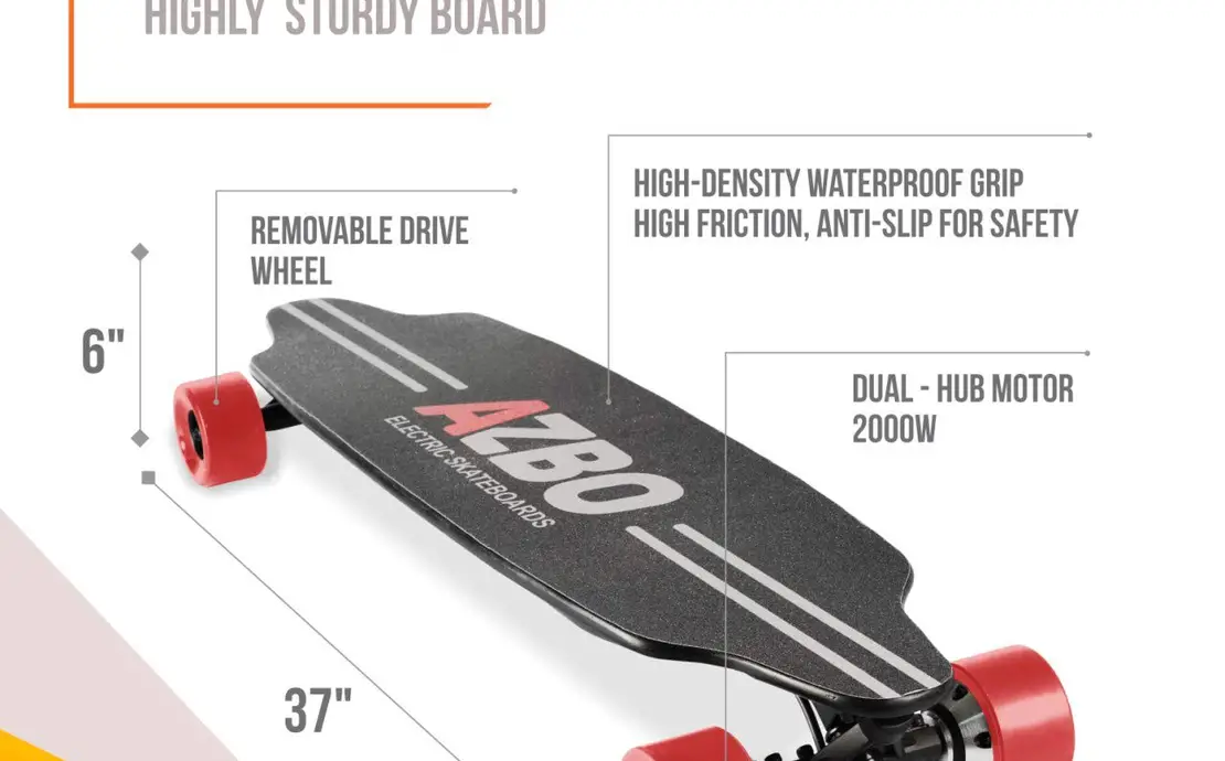 AZBO electric skateboard - 19 mile range, 25mph