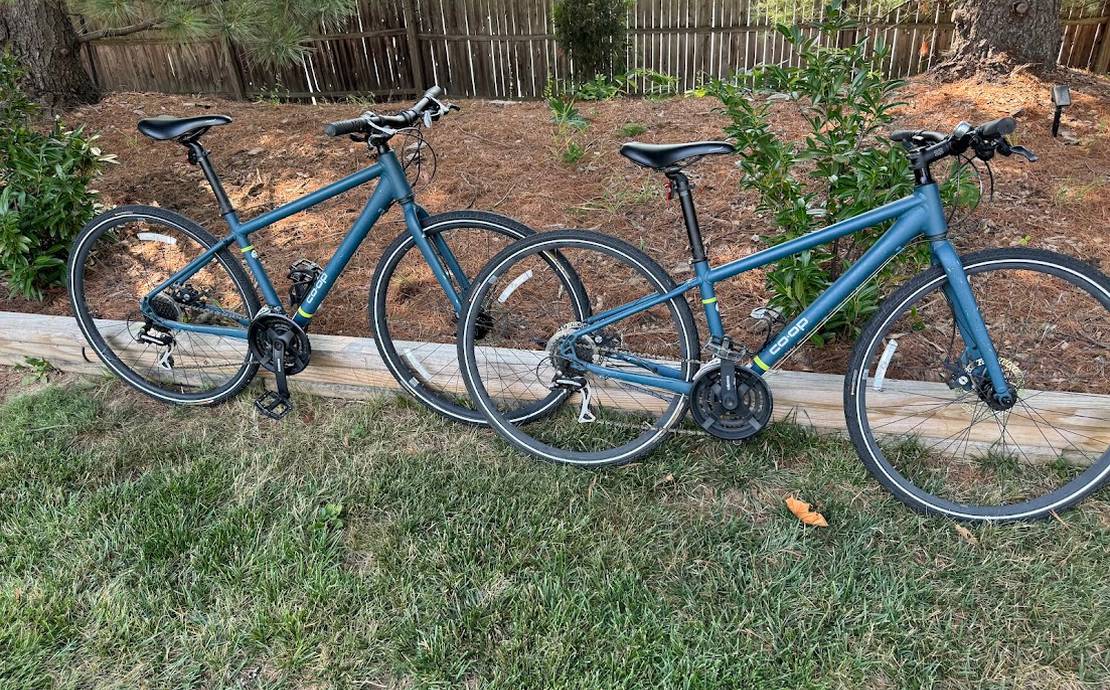 2 Hybrid Bikes - Small and Medium Sizes
