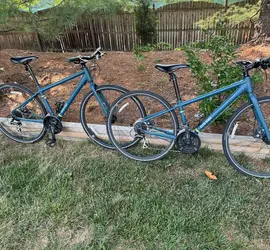 2 Hybrid Bikes - Small and Medium Sizes