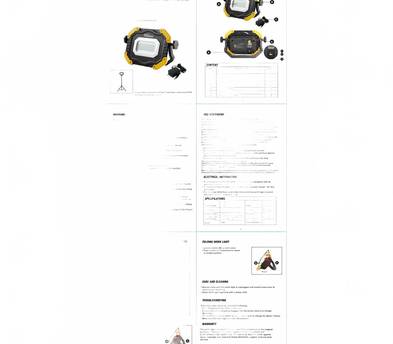 3-Outdoor Work Lights with stands - Rechargeable, LED, 15,000 Lumen!