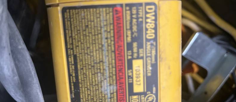 7” dewalt angle grinder