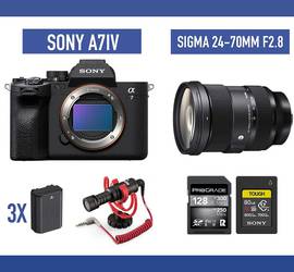 Sony Alpha a7 IV Camera w/Sigma 24-70mm f2.8 lens & Rode VideoMic A7IV