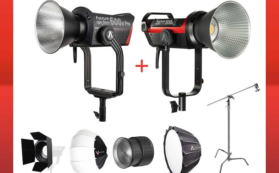 Aputure LS 600d Pro & 300D II Light Storm Daylight LED Light w/ EXTRAS