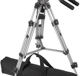 Ravelli AVTP Professional 55" 65mm Video Camera Tripod with Fluid Drag
