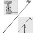Impact C-Stand with Quick Release Sliding Leg with Grip Arm (Chrome)
