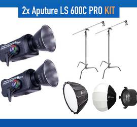 2x Aputure LS 600c Pro Full RGB LED Color Changing Light Storm w/Extras!