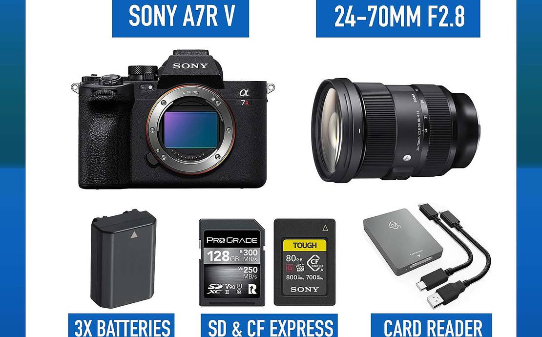 Sony Alpha a7R V Mirrorless Camera w/Sigma 24-70mm f2.8 lens A7RV