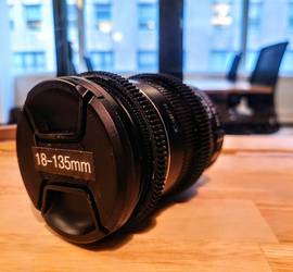 Canon EF-S 18-135mm f/3.5-5.6 IS Lens with Cinevized gears on Focus *& Zoom
