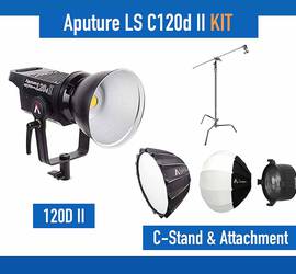 Aputure Light Storm LS C120d II LED Light Kit with C-Stand and Extras!