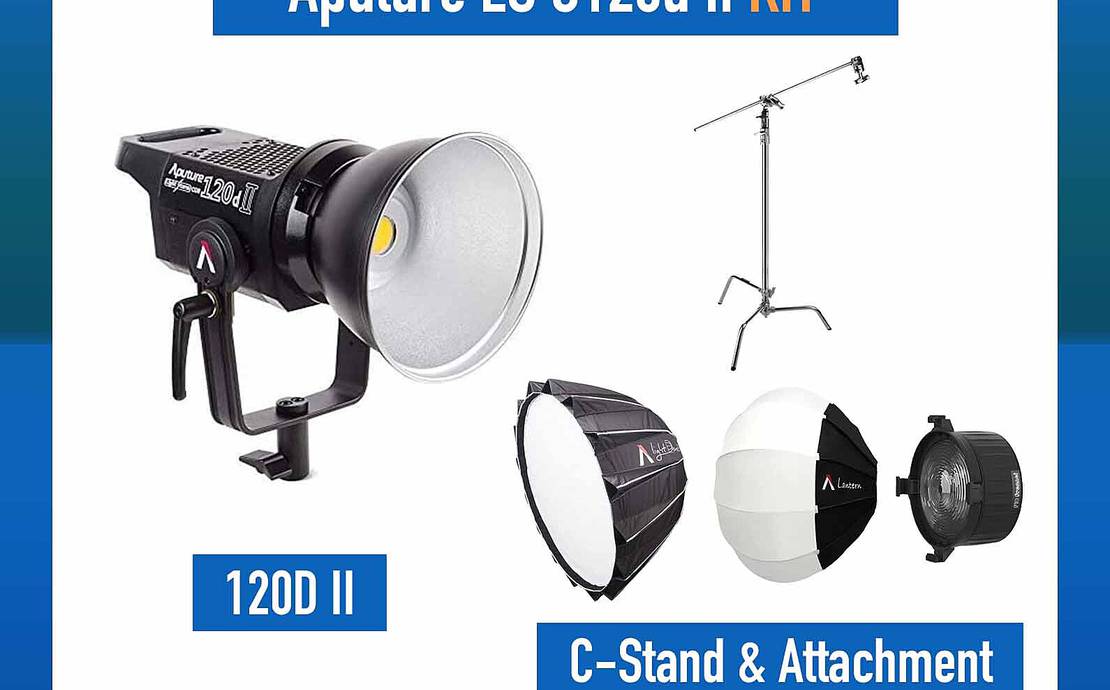 Aputure Light Storm LS C120d II LED Light Kit with C-Stand and Extras!