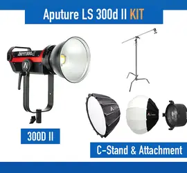 Aputure Light Storm LS C300d II LED Light Kit with C-Stand + Extras! 300d II