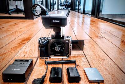 Sony FX3 Full-Frame Cinema Camera with Handle, 2 cards + 2 intl batts