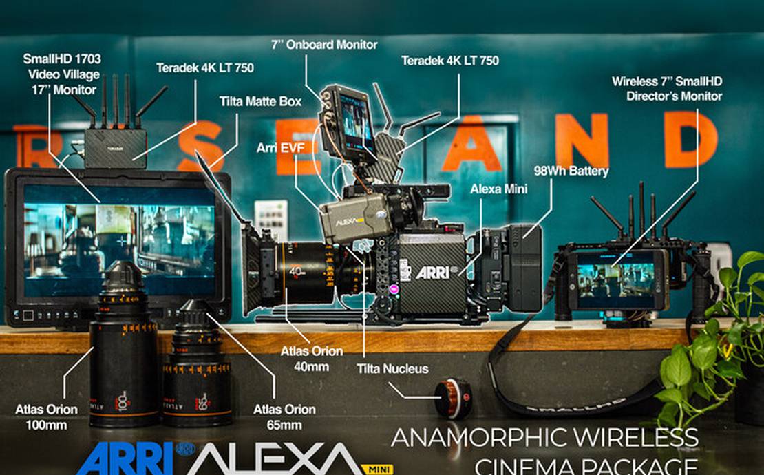 ARRI ALEXA Mini Wireless & Monitor Package + Atlas Orion Anamorphics A-Set