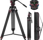 74" Pro Video Fluid Head Aluminum Tripod 22lb/10kg Load- Neewer TP75
