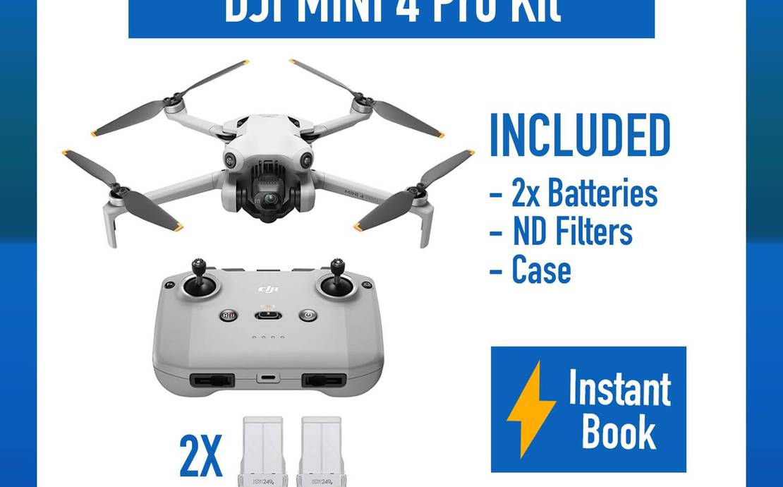 DJI Mini 4 Pro Drone Camera + Remote + ND Filters + 2 Batteries