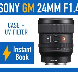 Sony FE 24mm f/1.4 GM Lens E-Mount w/UV Filter and Case