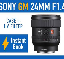 Sony FE 24mm f/1.4 GM Lens E-Mount w/UV Filter and Case