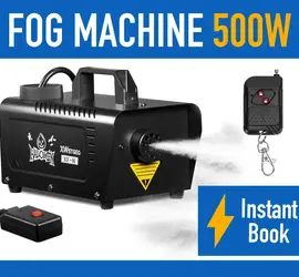 500 Watt Portable Fog Smoke Machine Wired Remote Control