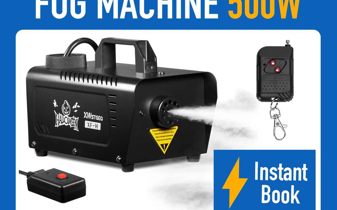 500 Watt Portable Fog Smoke Machine Wired Remote Control