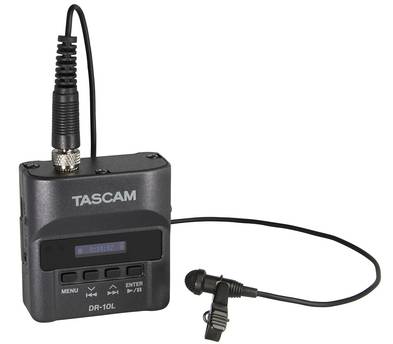 2x Tascam DR-10L Micro Portable Audio Recorder with Lavalier Microphone
