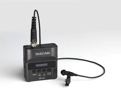 Tascam DR-10L Micro Portable Audio Recorder with Lavalier Microphone