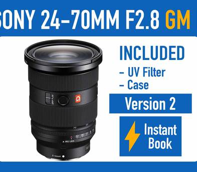 Sony FE 24-70mm f/2.8 GM II Mirrorless E-Mount Camera Lens for Rent in OC